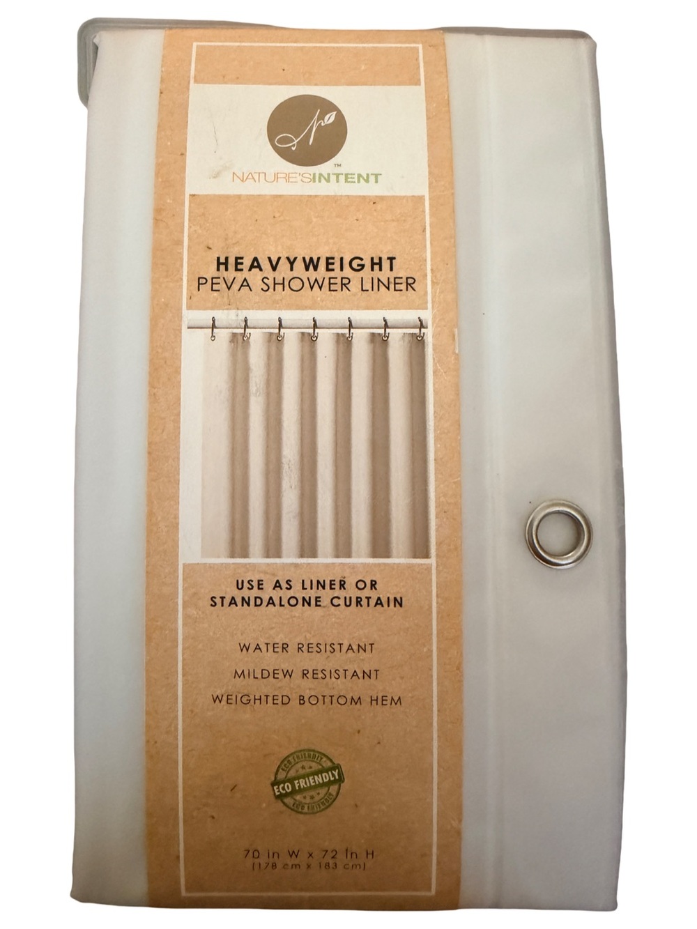 Heavyweight PEVA Shower Liner — White